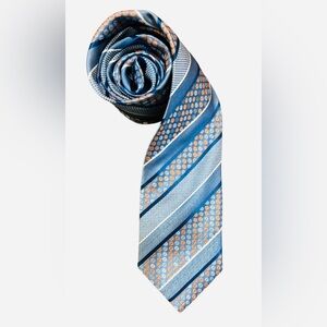 Steven Alan Blue and Orange Patterned Tie
